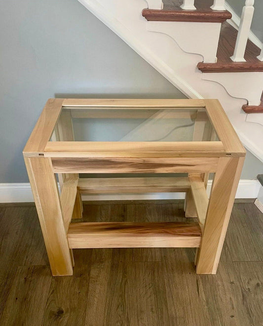 DIY glass top end table