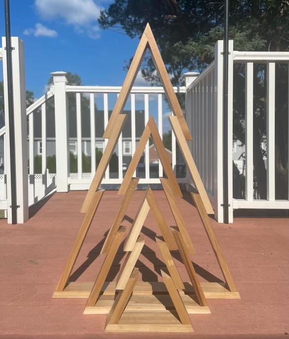 DIY Rustic Wooden Tree Trio Plan – Build 13”, 20”, & 30” Decorative Trees (Downloadable PDF