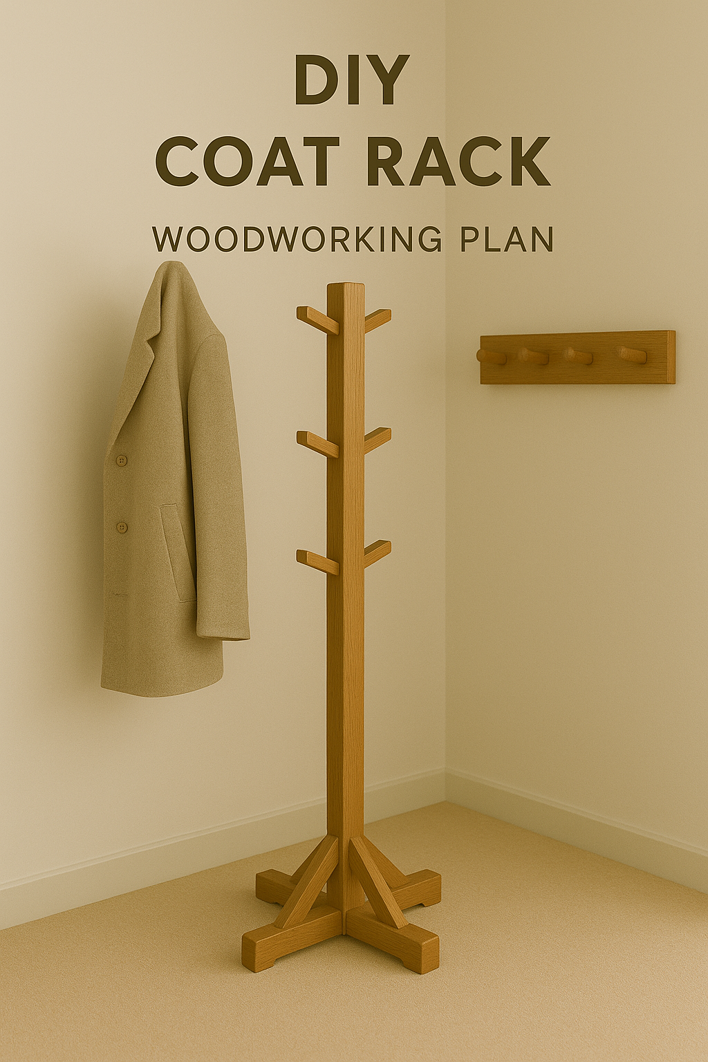 DIY Coat Rack Woodworking Plan