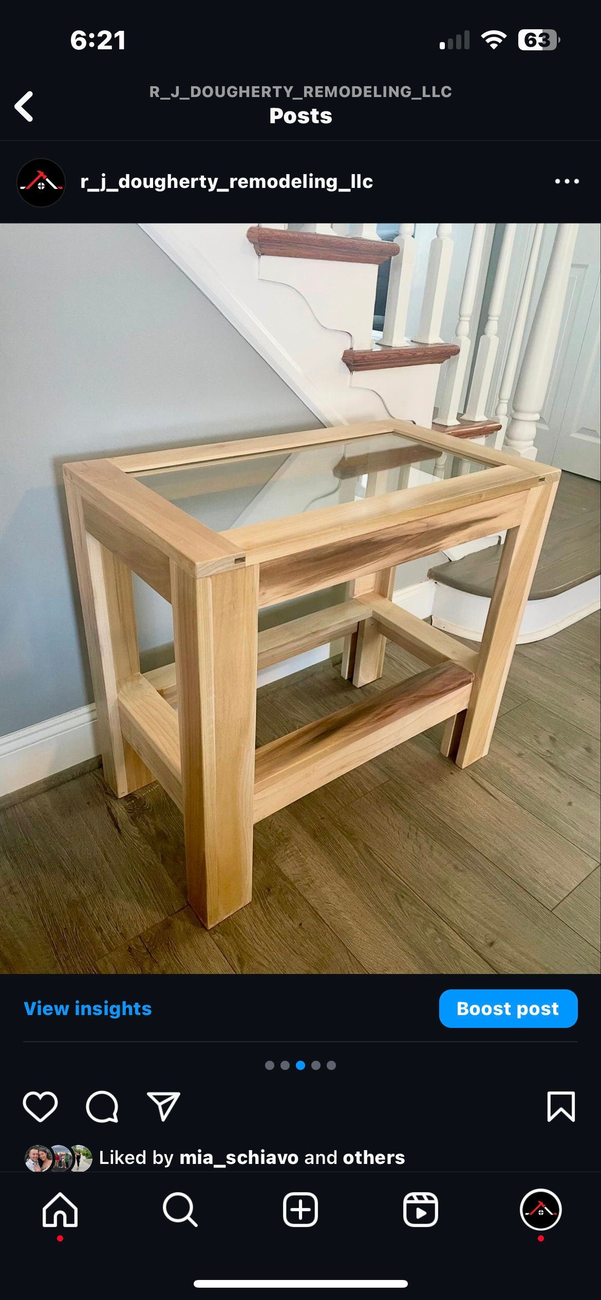 DIY glass top end table