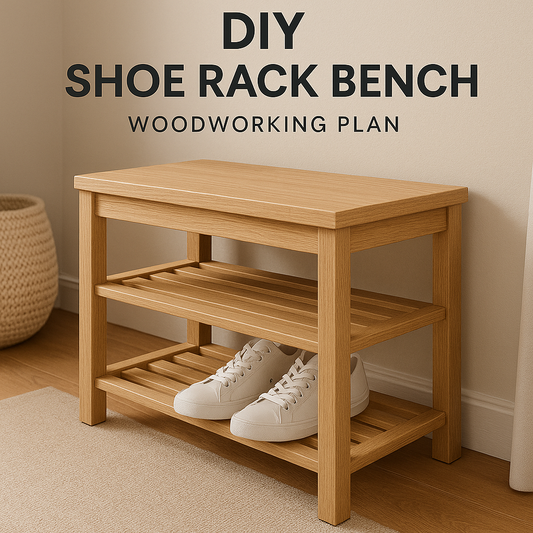 DIY Shoe Rack Bench Woodworking Plan
