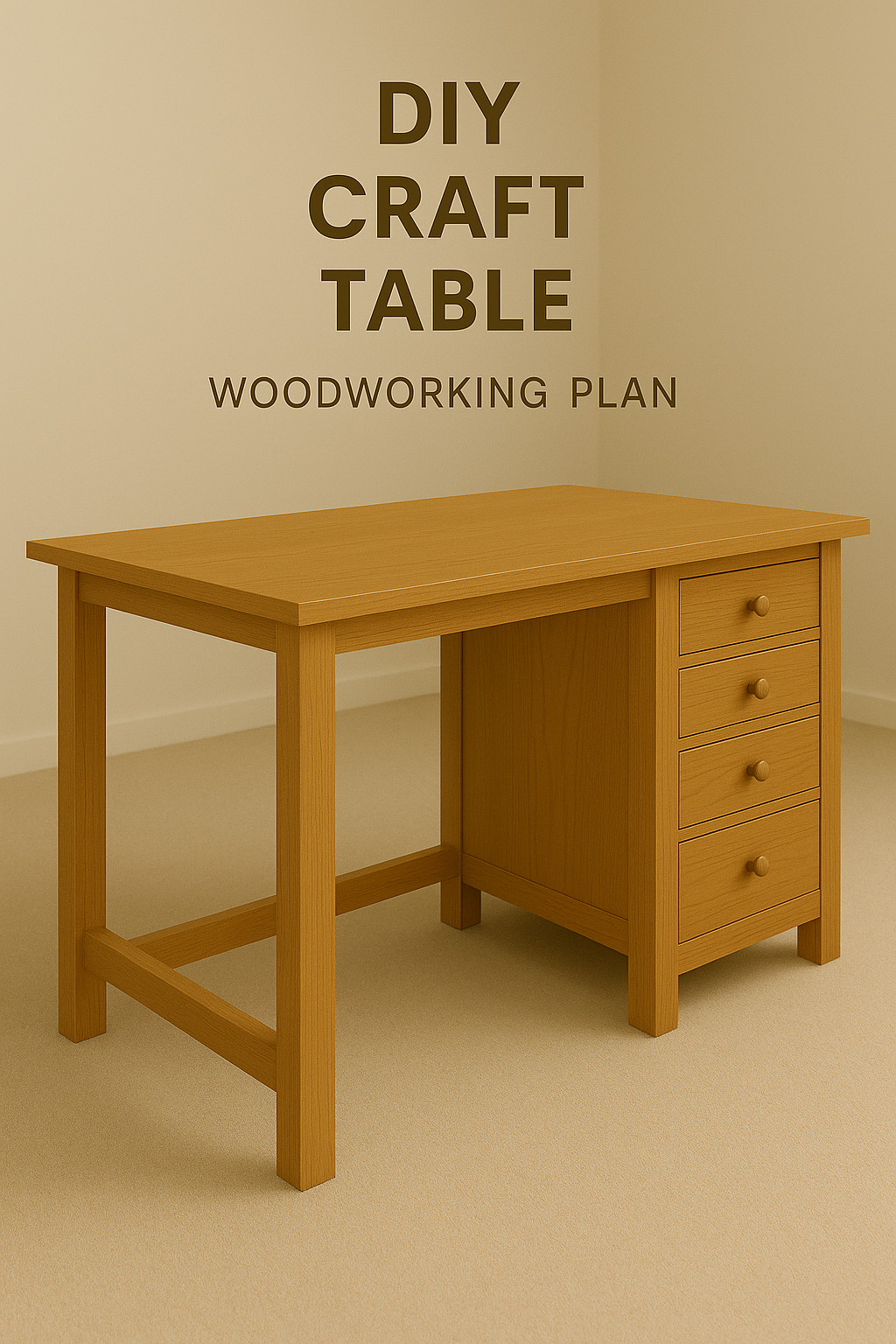 DIY Craft Table Woodworking Plan