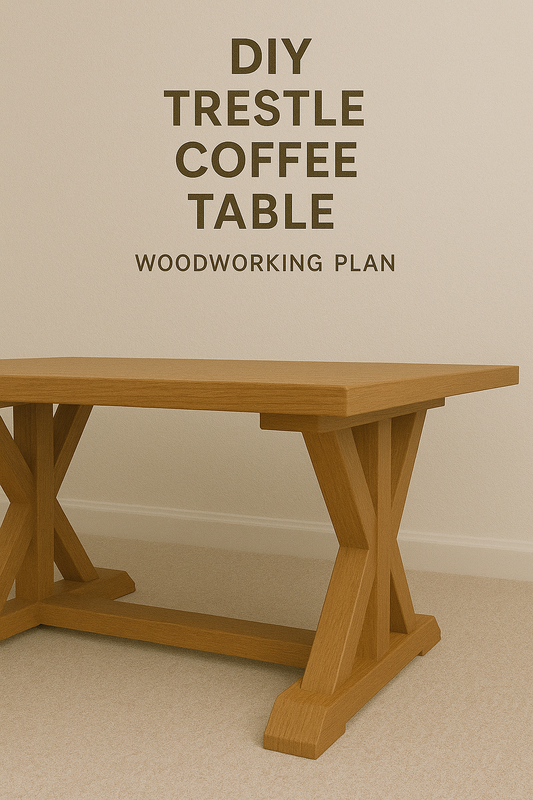 DIY Trestle Coffee Table Woodworking Plan