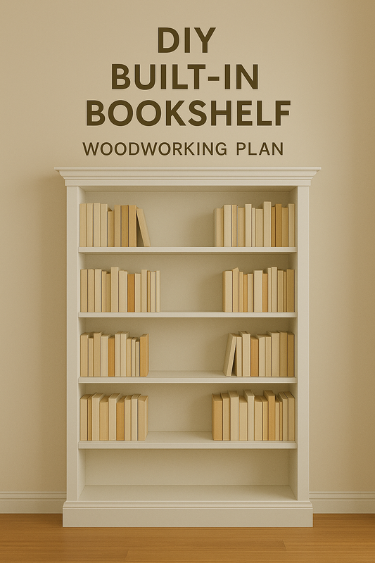 DIY Built-in Bookshelf Woodworking Plan